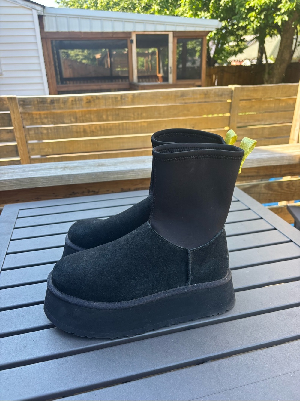 UGG classic dipper platform boots black womens size 9